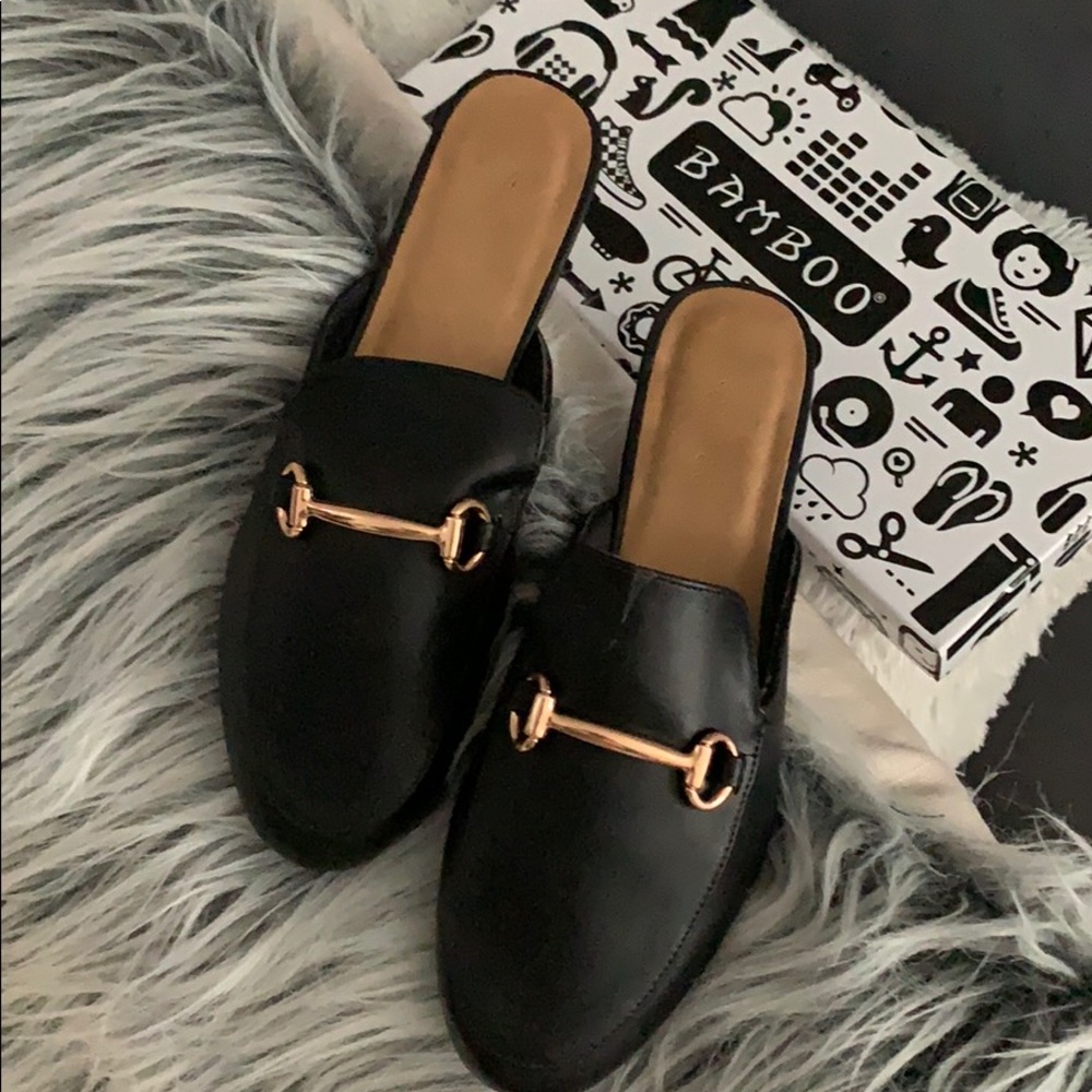NWT NIB BAMBOO Faux Leather Slip On Loafers
